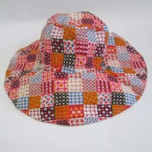 Vintage Seagull Creation Small Bucket Hat Patchwork Print Cotton - $42.54