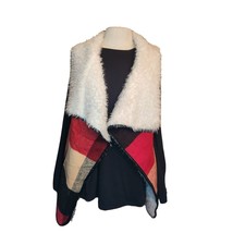 Me Jane Women&#39;s Plaid Faux Sherpa Lining Vest with Pockets Ladies Medium - $9.50