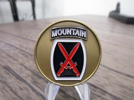 US Army 10th Mountain Division Invincible In War Challenge Coin #277M - £14.86 GBP