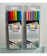 Lot Of 2 Marvy Uchida Color In Le Plumell 6 Set Double Ended Brush Tips New - $28.22 CAD
