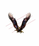 Bald Eagle Fly Straight American Flag Wings Contour Cut Wall Decal Choos... - $41.14 CAD+