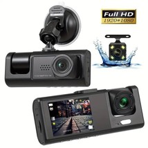 3 Channel Car DVR HD 1080P 3-Lens inside Vehicle Dash Camthree Way Camera Dvrs R - £23.11 GBP+