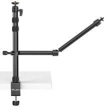 Ls11 Camera Mount Desk Stand With Auxiliary Holding Arm, Flexible Overhe... - £72.33 GBP