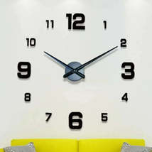 Digital Clock Wall Clock Living Room Large Garden Acrylic Mirror Sticker... - $2.99