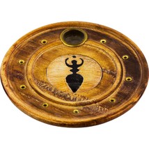 Rustic 4&quot; Goddess Incense Burning Plate! - $91.50 MXN