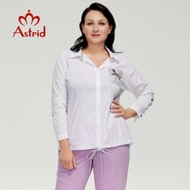 Astrid Women&#39;s Shirt Blouses 2022 Elegant Office Clothing White Fashion Cotton s - £116.00 GBP