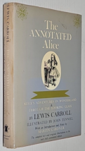 The Annotated Alice Lewis Carroll Tenniel Intro &amp; Notes by  Gardner 1960 HCDJ - £4.77 GBP