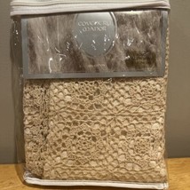 Coventry Manor Cotton King Sham Pillow Cream Eyelet Lace Cotton - $22.76