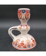 Vintage 1970&#39;s Royal Delft Candle Stick Holder Red Blue Imari Polychrome... - $54.14 CAD
