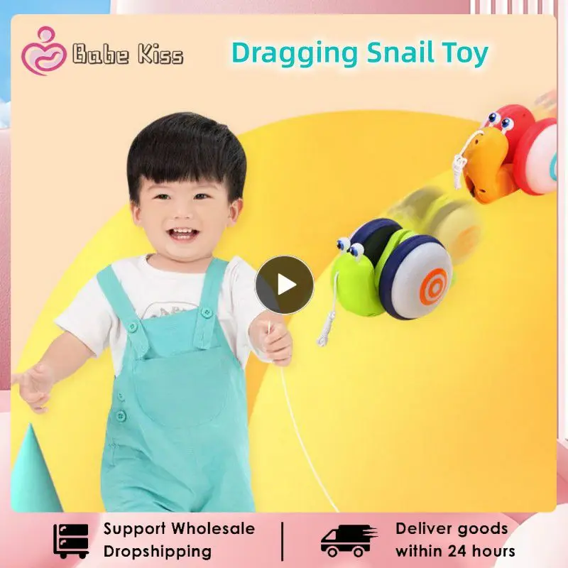 Interest Training Dragging Snail Toy Music Baby Pull String Snail For 3-6 Years - £13.70 GBP+