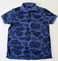 7 Diamonds Men&#39;s Polo Shirt Size M - Leaf Pattern - $22.44