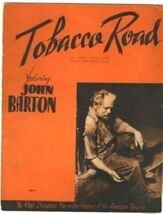 Tobacco Road Souvenir Program John Barton 1942 - $24.72