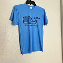c2 Sport Short Sleeve Tee T Shirt Youth Sz M Blue Jonah Whale The Lord R... - £6.22 GBP