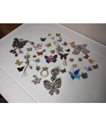 Lot Of Over 40 Butterfly Pendants And Charms - £39.84 GBP