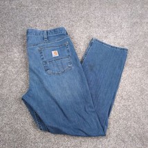 Carhartt Jeans Men 38x30 Blue Denim Relaxed Fit Straight Leg Rugged Work... - £14.11 GBP