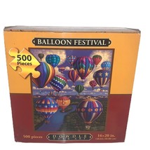 Dowdle Folk Art 500 Pc Jigsaw Puzzle 16&quot;x20&quot; Balloon Festival - £15.49 GBP