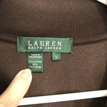 Lauren Ralph Lauren Women&#39;s Jacket Size L Snap Brown Velvet Velour  LRL ... - £15.12 GBP