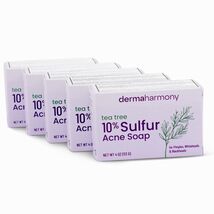 10% Sulfur Soap with Tea Tree Oil - DermaHarmony 4oz - 5 Bars (Cartons) - $33.61