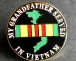 MY GRANDFATHER SERVED IN VIETNAM VET VETERAN RIBBON LAPEL HAT PIN BADGE ... - $5.64