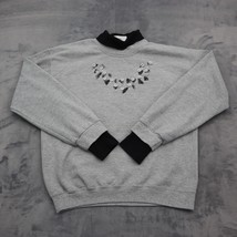 PFI Sweatshirt Womens M Gray Long Sleeve Turtleneck Preshrunk Knit Pullover - £20.23 GBP