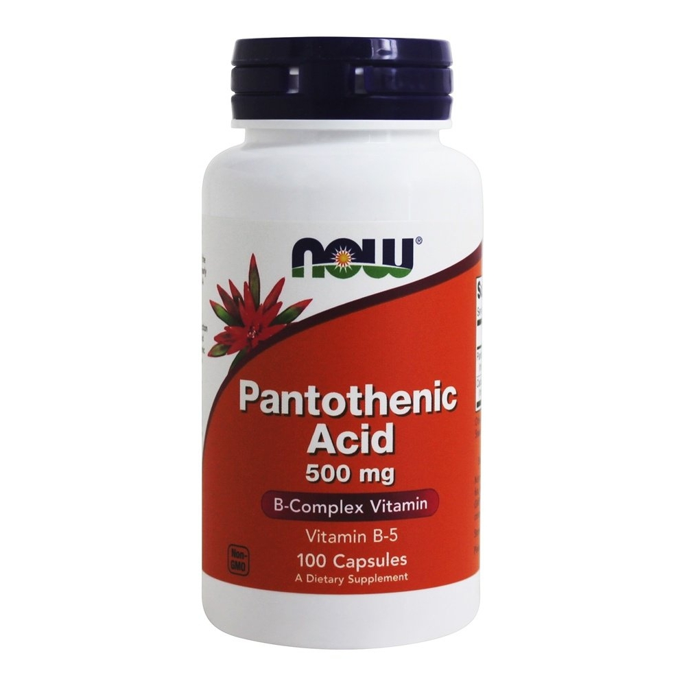 NOW Foods Pantothenic Acid 500 mg., 100 Capsules - $10.65