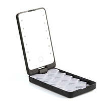 False Eyelashes With Storage Box Mirror 5 Pairs Of Portable Makeup Led Makeup Mi - £33.17 GBP