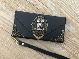 Gothic Twins Skull phone leather wallet case for iPhone / Galaxy MN0096 - $36.99