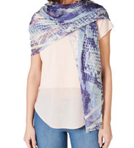 allbrand365 designer Womens Soft Python Print Wrap Size One Size Color Blue - £26.62 GBP