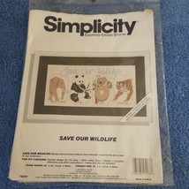Simplicity Save our Wildlife Counted Cross Stitch Kit NIP - £10.34 GBP