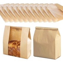 150Pack Bread Bags For Homemade Bread Large Paper Bakery Bag With Window... - £48.75 GBP