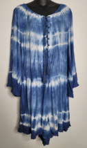 American Eagle Womens Sz XL Romper Blue Tie Dye Flare Sleeves NEW Boho MSRP $50 - £19.90 GBP