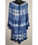 American Eagle Womens Sz XL Romper Blue Tie Dye Flare Sleeves NEW Boho M... - £19.66 GBP