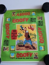 Vintage Whitman Puzzle Label - Poster - Goofy (Walt Disney) 100 Piece 16.5x13.5 - £16.61 GBP