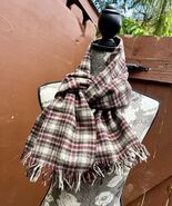 Vintage USA Pendleton Virgin Wool Scarf Tartan Plaid Red Green Brown 12”... - $31.68