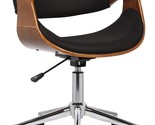 Black Faux Leather And Chrome-Finished Geneva Office Chair By Armen Living. - $203.97