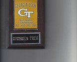GEORGIA TECH YELLOW JACKETS CHAMPIONS PLAQUE FOOTBALL NCAA NATIONAL CHAMPS - $4.94