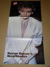 Duran Duran Nick Rhodes Magazine Photo Poster Clipping Vintage 1980&#39;s - £18.37 GBP