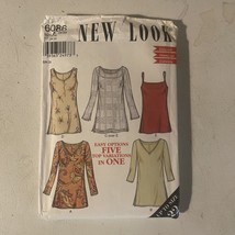 NEW LOOK Sewing Pattern 6086 Tunic Tops Size A 10-22 Uncut - $10.91 CAD