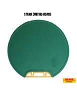 Green Round Stand Cutting Board Plastic Chopping Antibacterial Kitchenware - $40.59