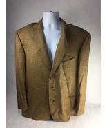 Pal Zileri Mens Suit Jacket Brown Plaid Notch Lapel Lined Virgin Wool Bl... - $61.67