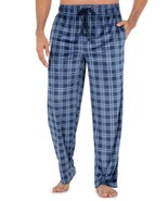 George Men&#39;s Relaxed Fit Fleece Sleep Pants SMALL 28-30 Blue Cove Plaid New - £12.25 GBP