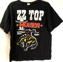 ZZ TOP Houston Livestock Rodeo Double-Sided Concert Tour 2012 Black T-Shirt L - $58.24
