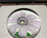 John Derian Flower Dome Glass Decoupage Paperweight Signed Purple - $49.50