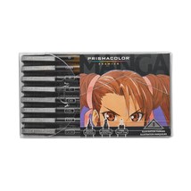 Prismacolor Premier Manga Illustration Markers, Assorted Tips, Black &amp; Sepia, Ad - £27.31 GBP