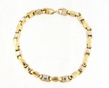 5.5mm Unisex Bracelet 14kt Yellow and White Gold 348968 - £562.18 GBP