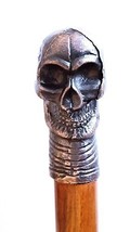 NAUTICALMART Horror Movie Sticks- Skull Design Canes- Brass Antique Walking Stic - $77.42