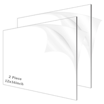 2 Pieces 1/8&quot; Thick (3Mm) Acrylic Sheets,Clear Cast Plexiglass 12” X 16”... - $36.62