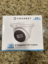 Amcrest 8-megapixel optical zoom PoE outdoor security turret camera 2.8mm - £58.40 GBP
