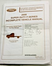 2008 Ford Super Duty F-Series Chassis Cab Incomplete Owner’s Manual OEM ... - $12.86