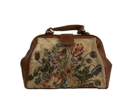 Vintage Paola Del Lungo Italian Leather Brown Doctor Satchel Designer Handbag - £70.05 GBP